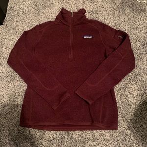 Burgundy Patagonia quarter zip
